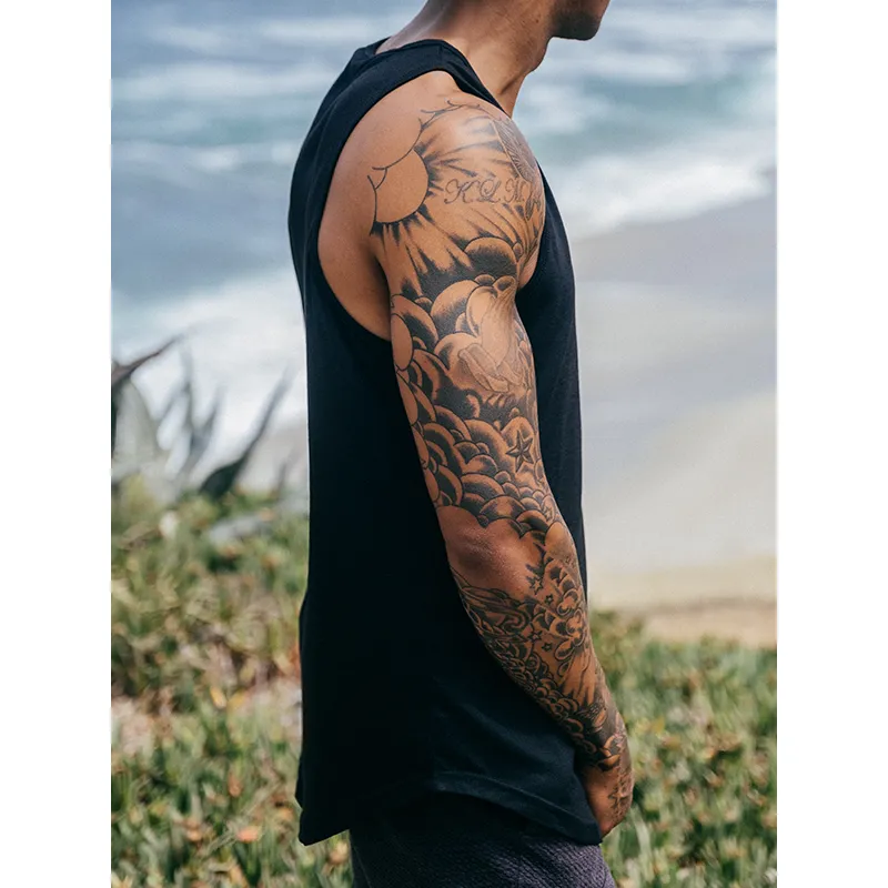 021 ESSENTIAL DROP-CUT TANK - BLACK