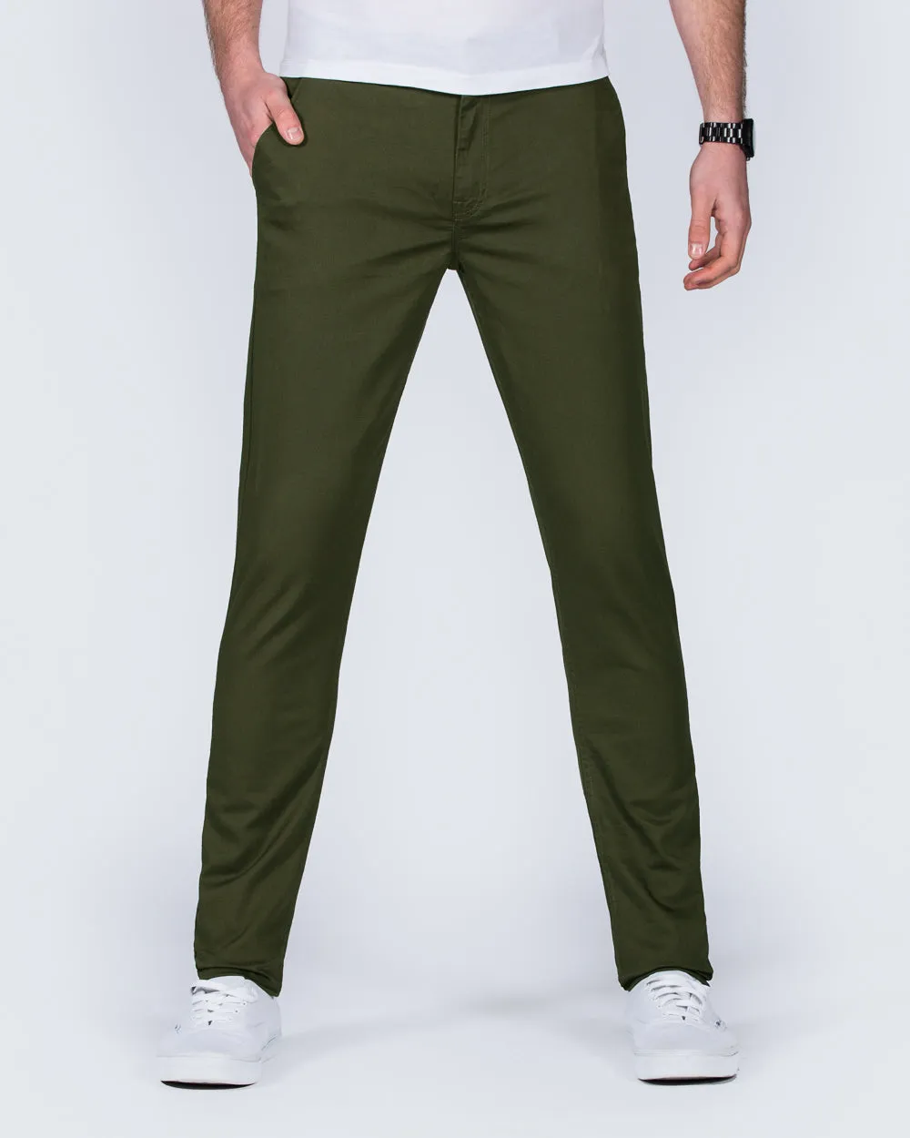 2t Oliver Slim Fit Tall Chinos (dark khaki)