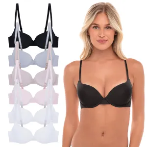 6 Pack Light Push Up Bras