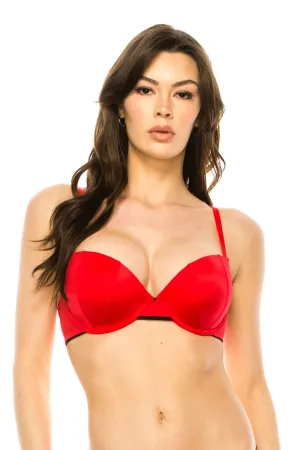 90048 6-Pack Comfortable & Supportive Push-Up Two-Tone Bra B C Cup