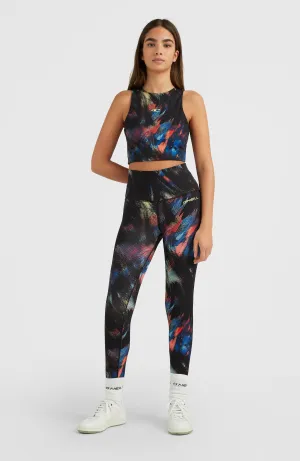 Active High Waist Leggings | Black Future Fade