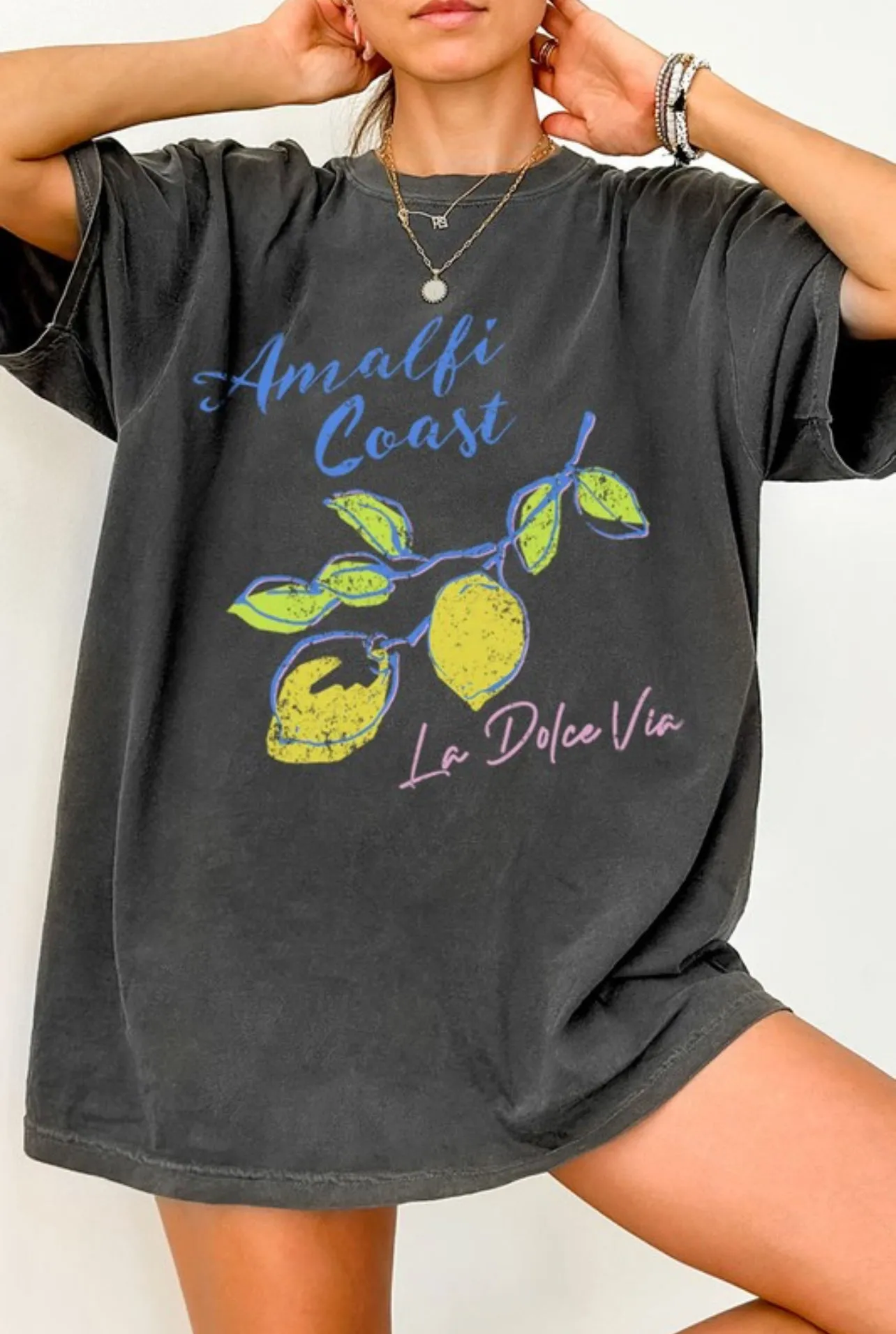 Amalfi Coast lemon graphic tee