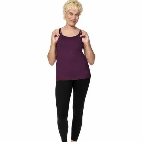 Amoena Valletta Pocketed Mastectomy Singlet/Cami - Dark Berry 45064