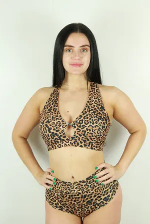 Animal Print Knot Sports Bra