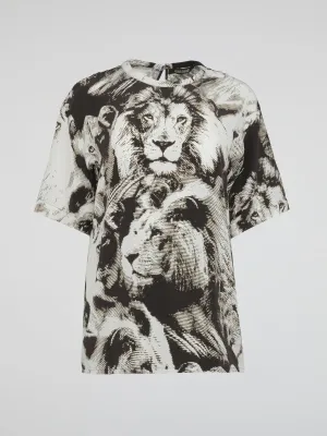 Animal Print Oversized T-Shirt