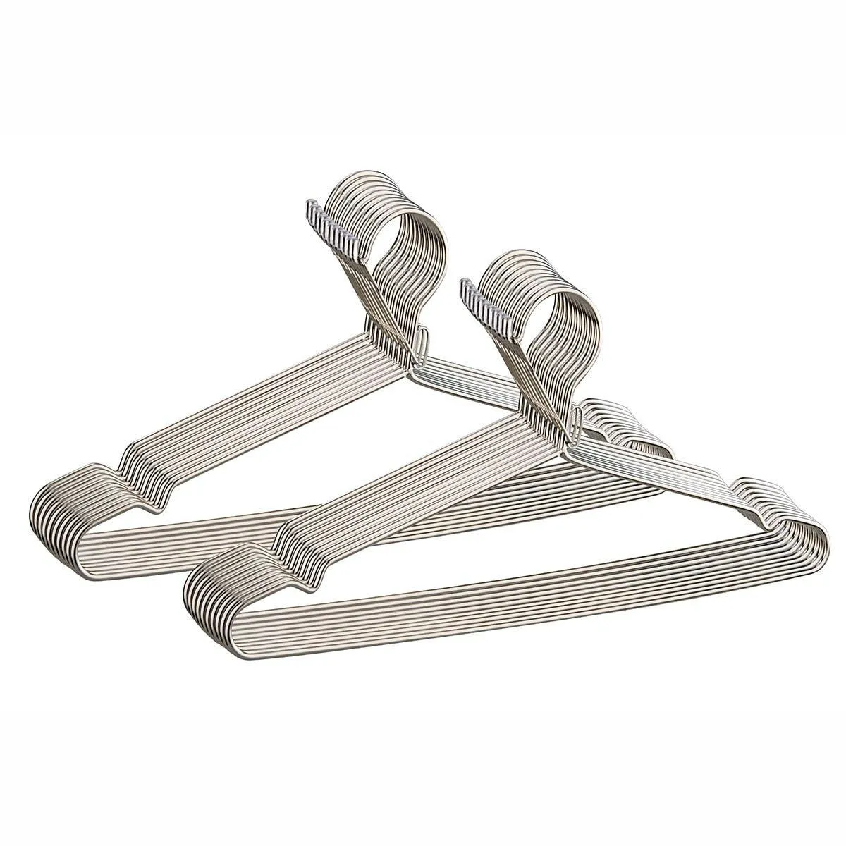 Anles Windproof hanger Strong Metal Stainless Steel Clothes Hangers 20 pcs
