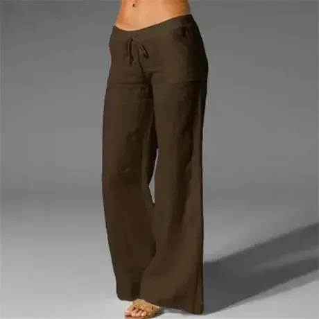 Annelise® | Airy And Stylish White Linen Trousers For Women