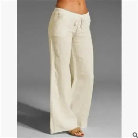 Annelise® | Airy And Stylish White Linen Trousers For Women