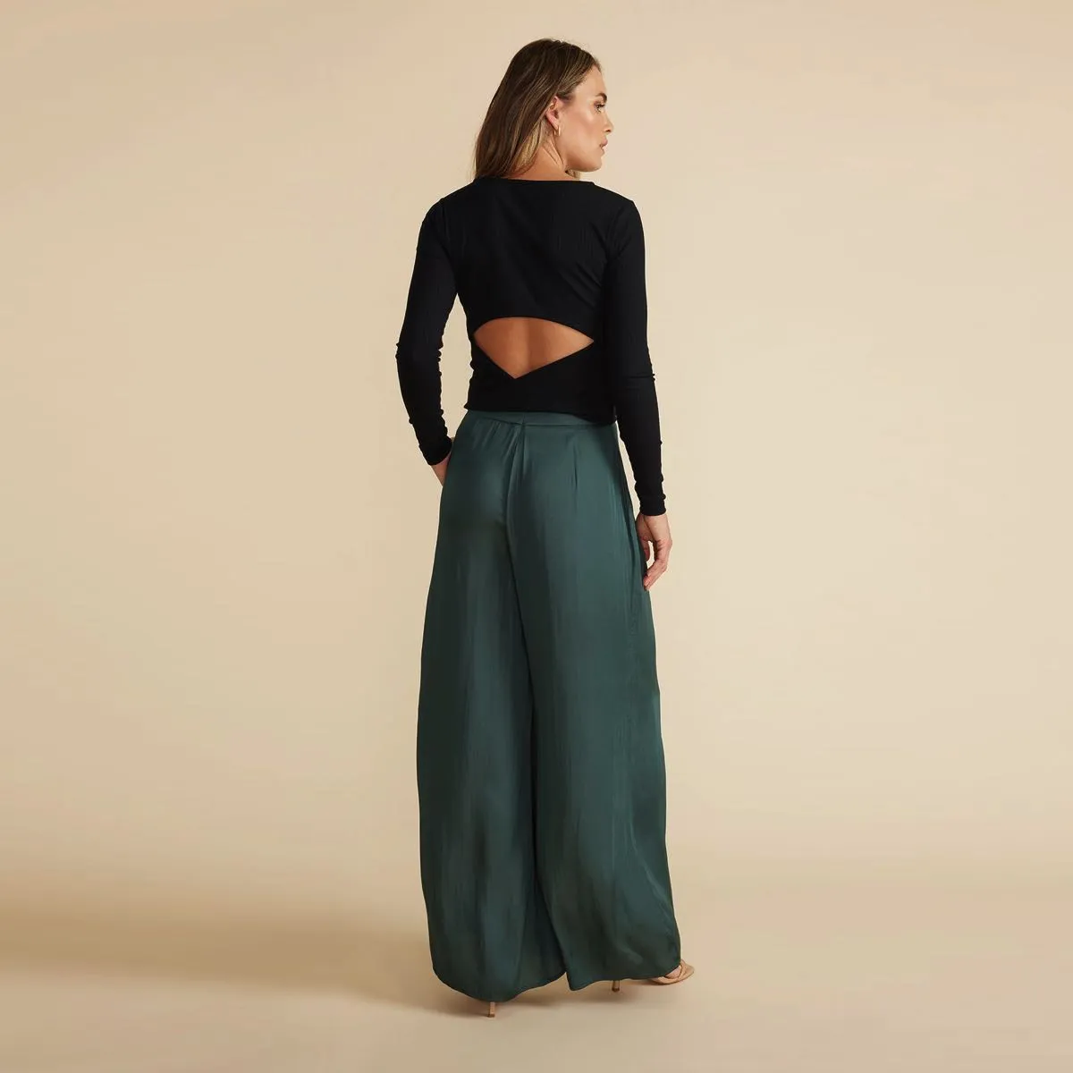 Anya Wide Leg Pant~Dark Teal