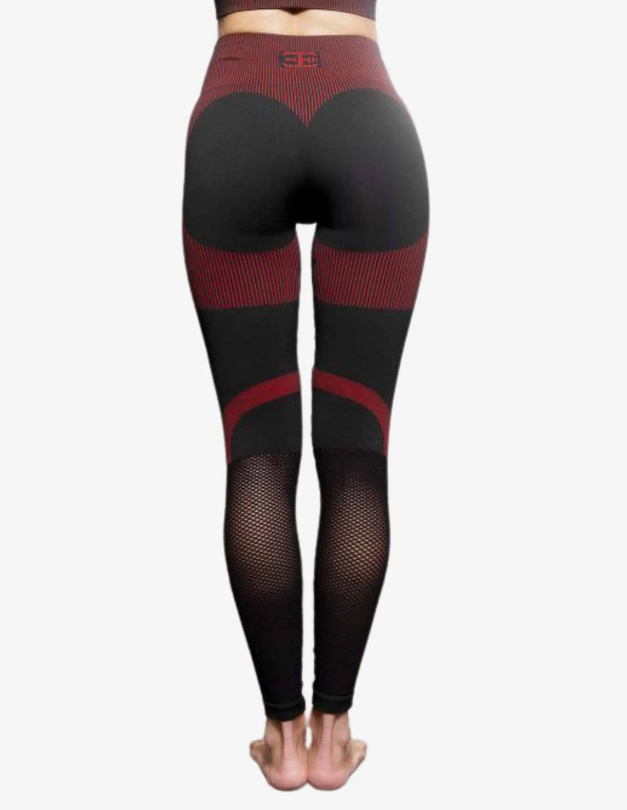 Aurora 2.0 High Waist Legging – Black & Red