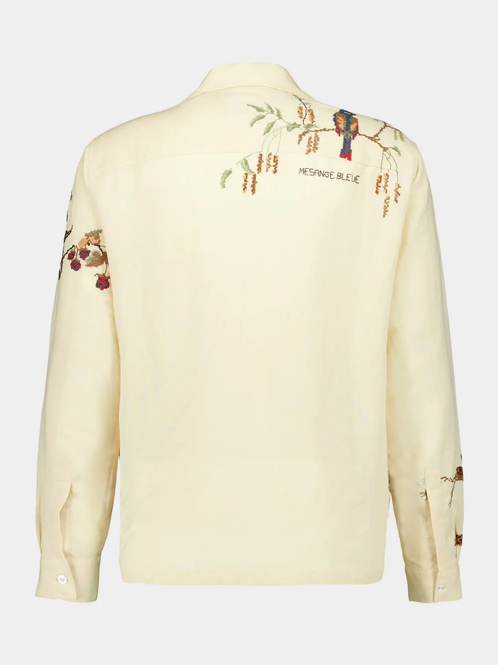Avian Embroidered Button-Up Shirt