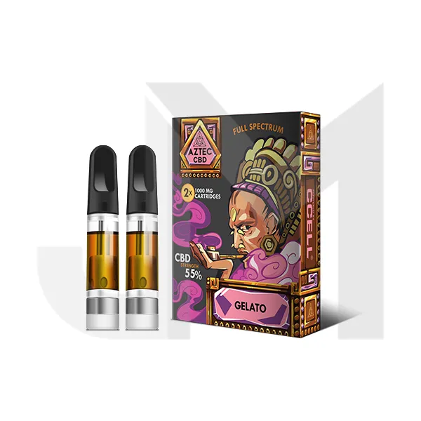 Aztec CBD 2 x 1000mg Cartridge Kit - 1ml