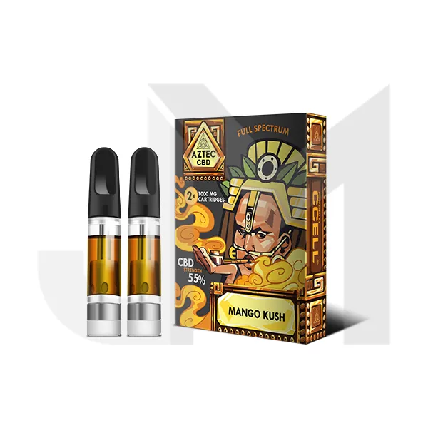 Aztec CBD 2 x 1000mg Cartridge Kit - 1ml