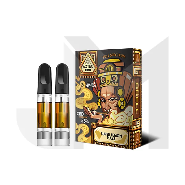 Aztec CBD 2 x 1000mg Cartridge Kit - 1ml