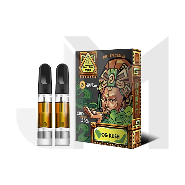 Aztec CBD 2 x 1000mg Cartridge Kit - 1ml