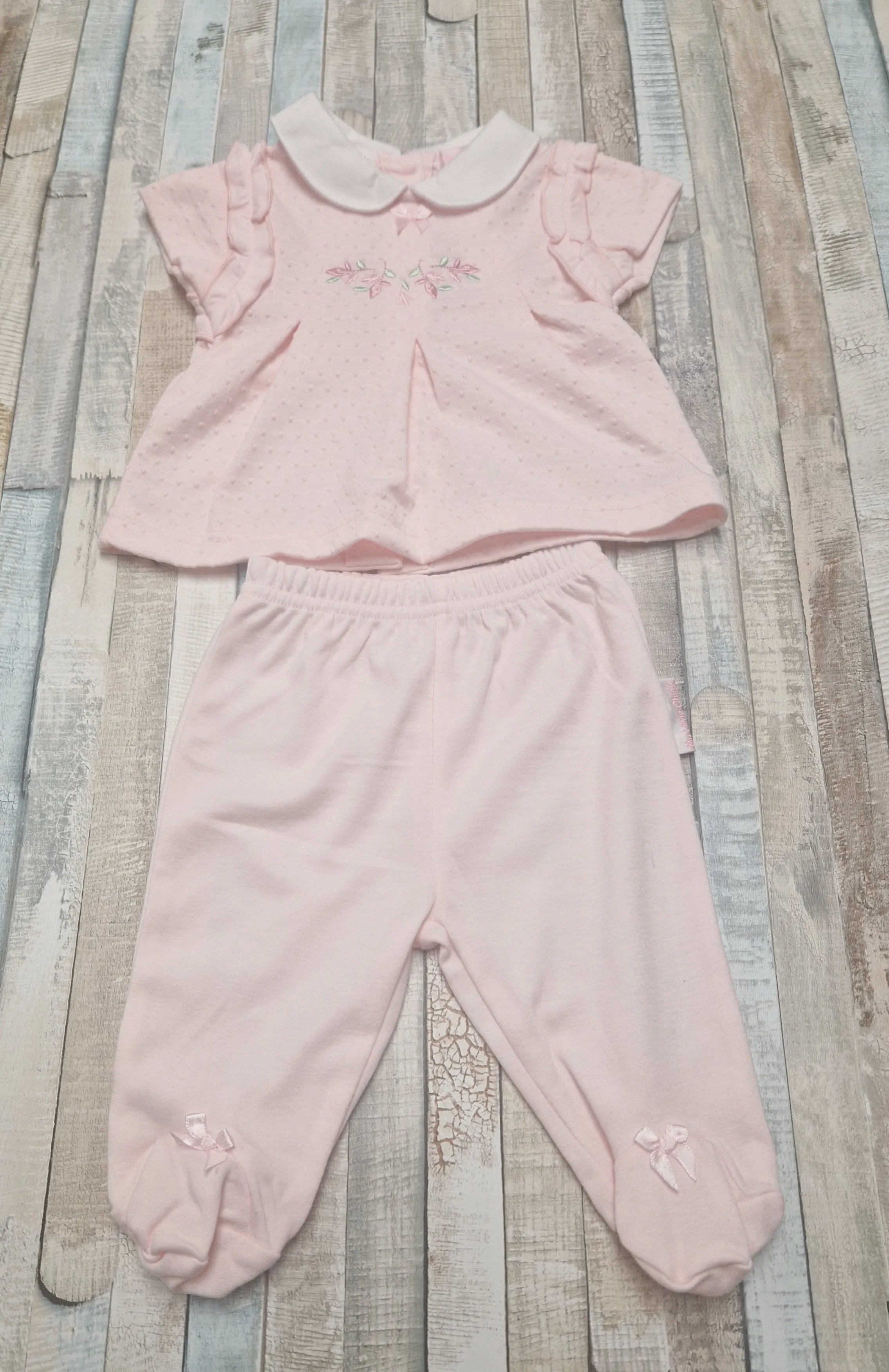 Baby Girls Pink 2 Top And leggings Set