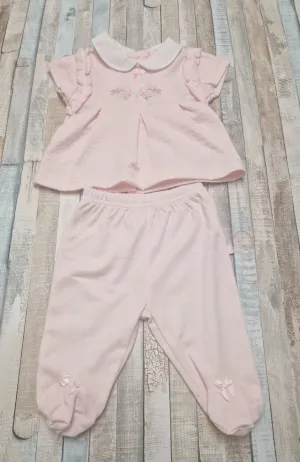 Baby Girls Pink 2 Top And leggings Set