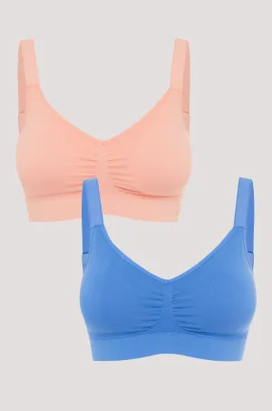 Bella Bamboo Ultimate Adjustable Crop Bra 2pk