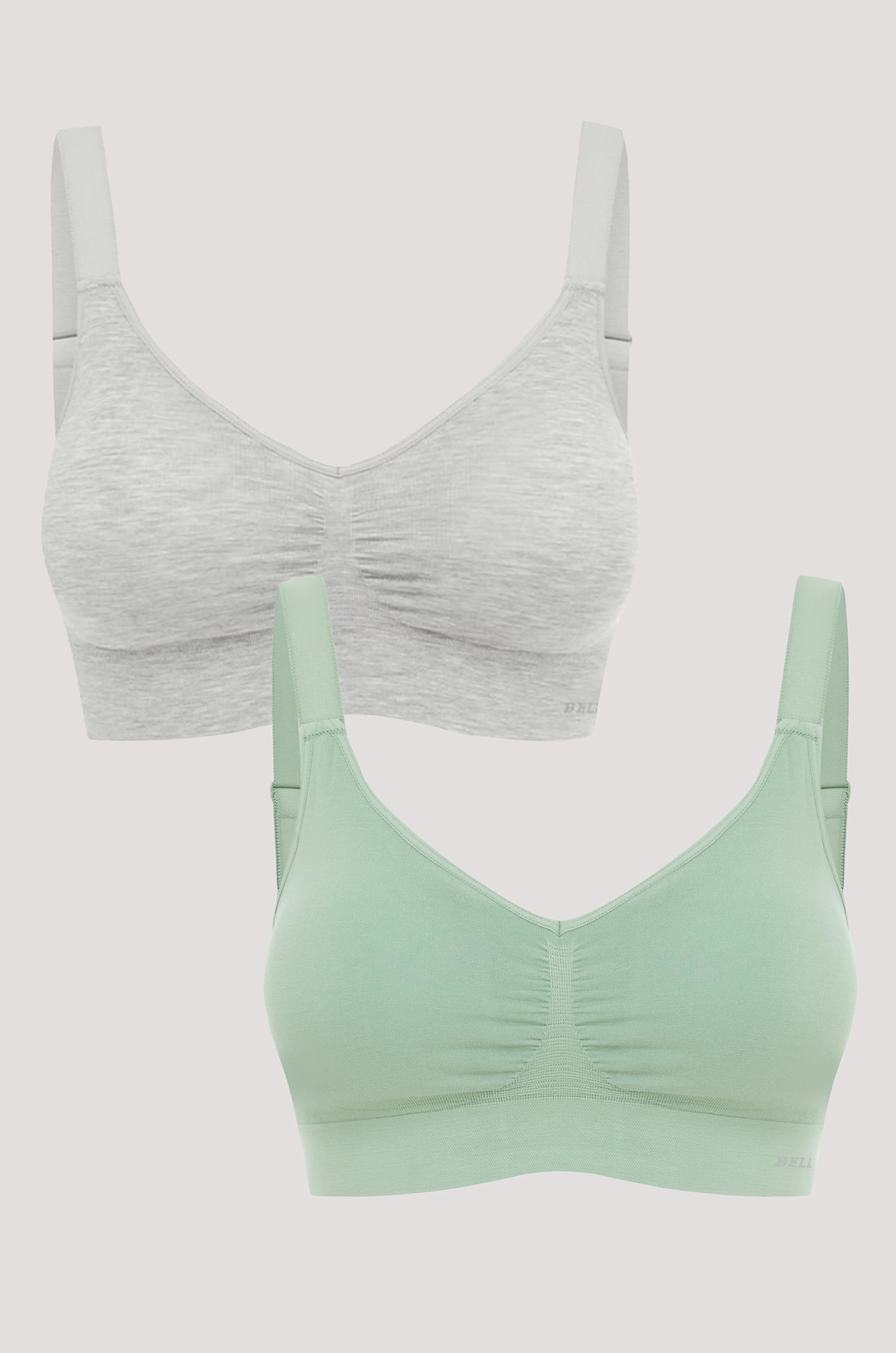 Bella Bamboo Ultimate Adjustable Crop Bra 2pk