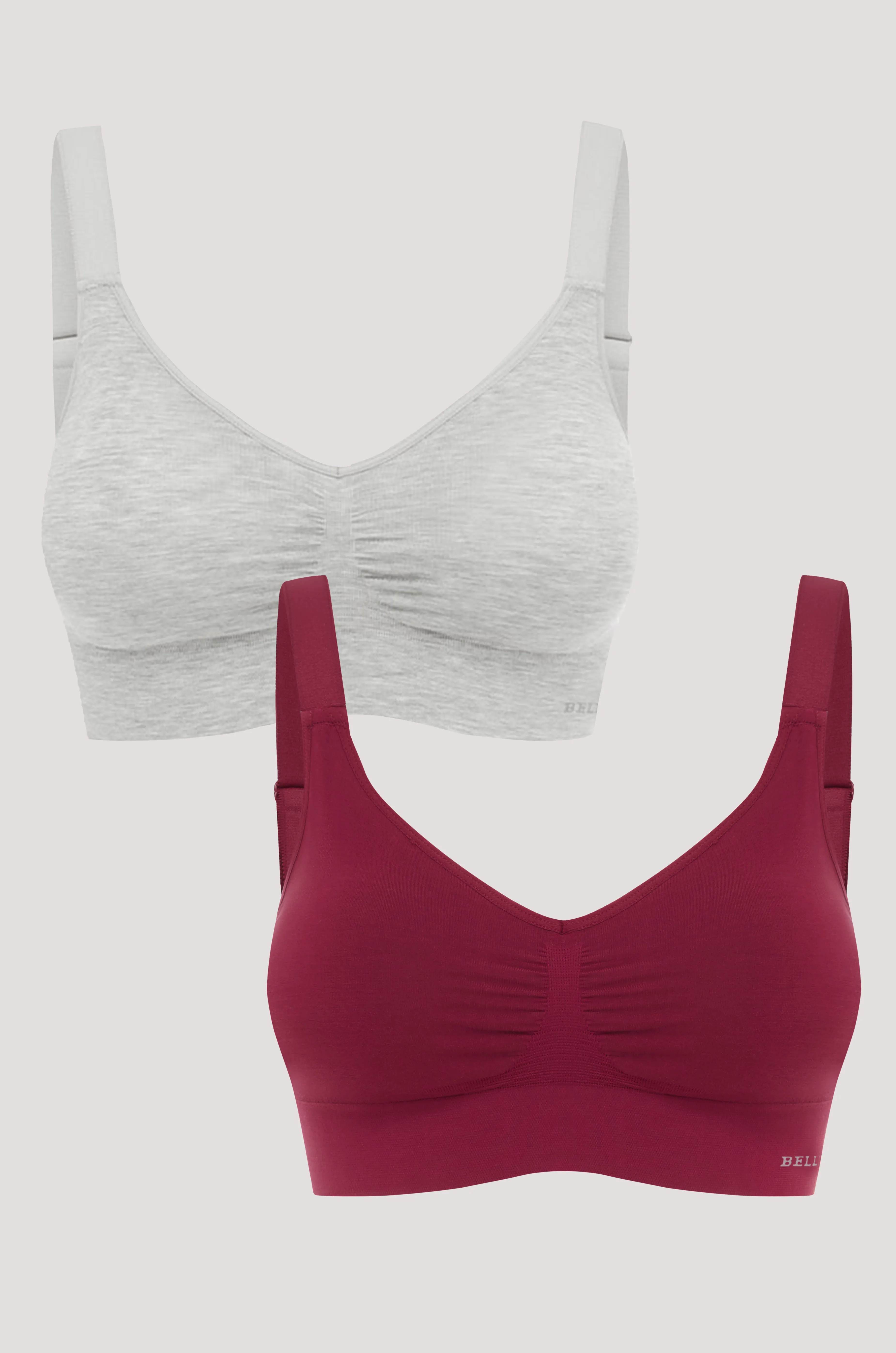 Bella Bamboo Ultimate Adjustable Crop Bra 2pk