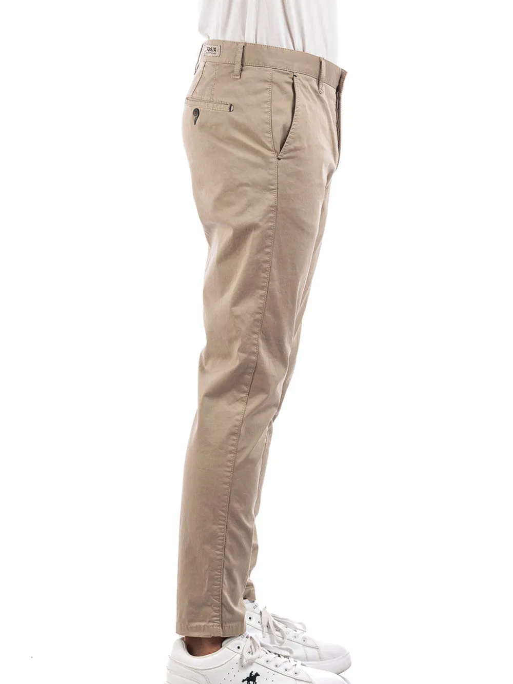 Berna M Chinos Slim Raso - Cammello