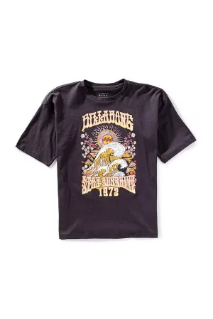 Billabong Youth Stay Sunshine Oversized Boyfriend T-Shirt for Girls in Black Sands | BSSIA63S-020