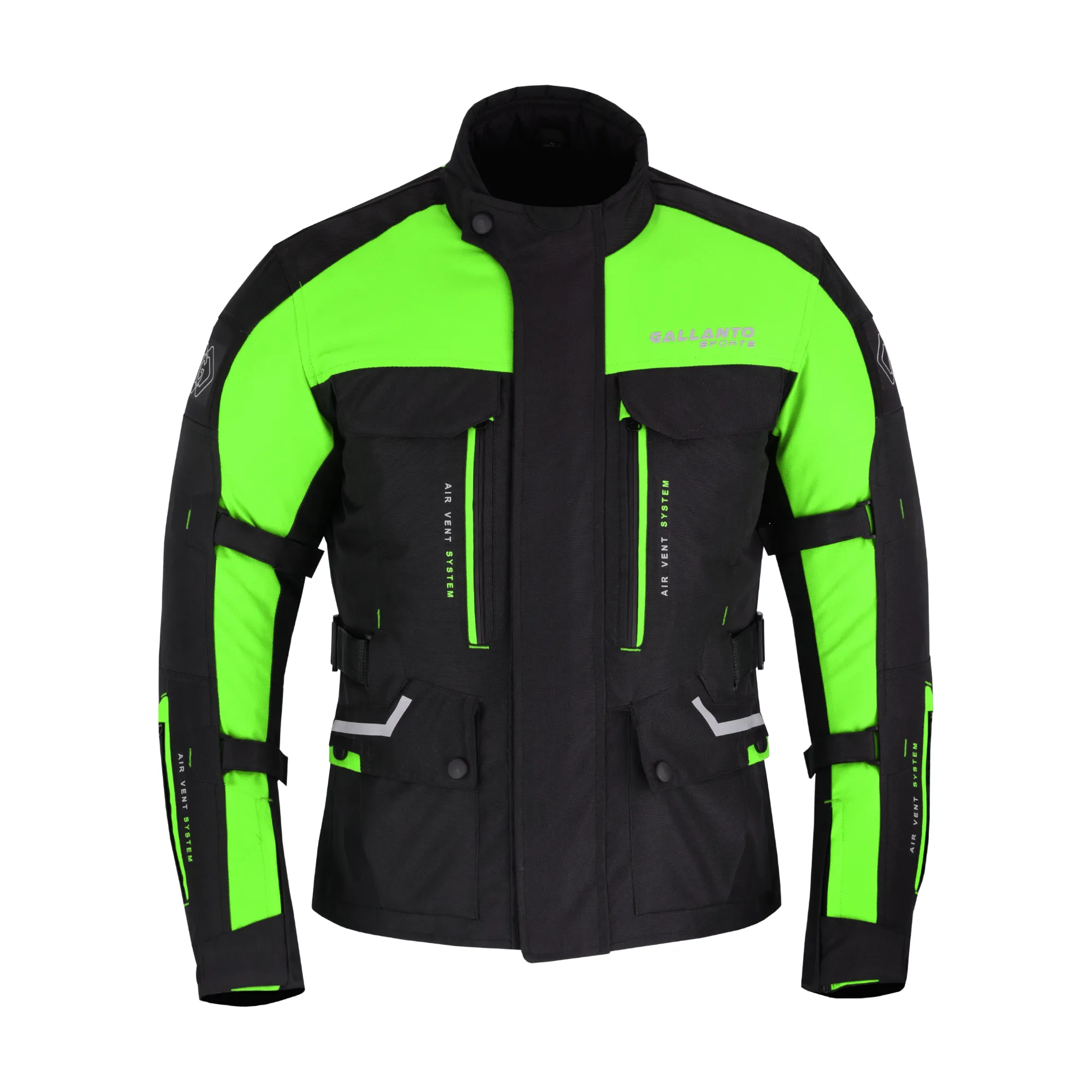 Black & Orange Biker Textile Long Motorcycle Jacket Biker CE Armours