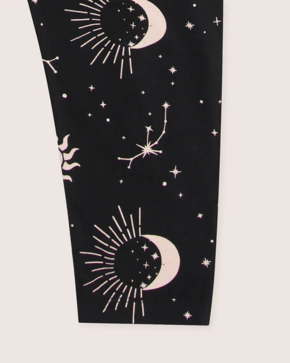 Black Celestial Print Dungarees