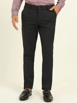 Black Solid Venice Fit Casual Trouser | JadeBlue