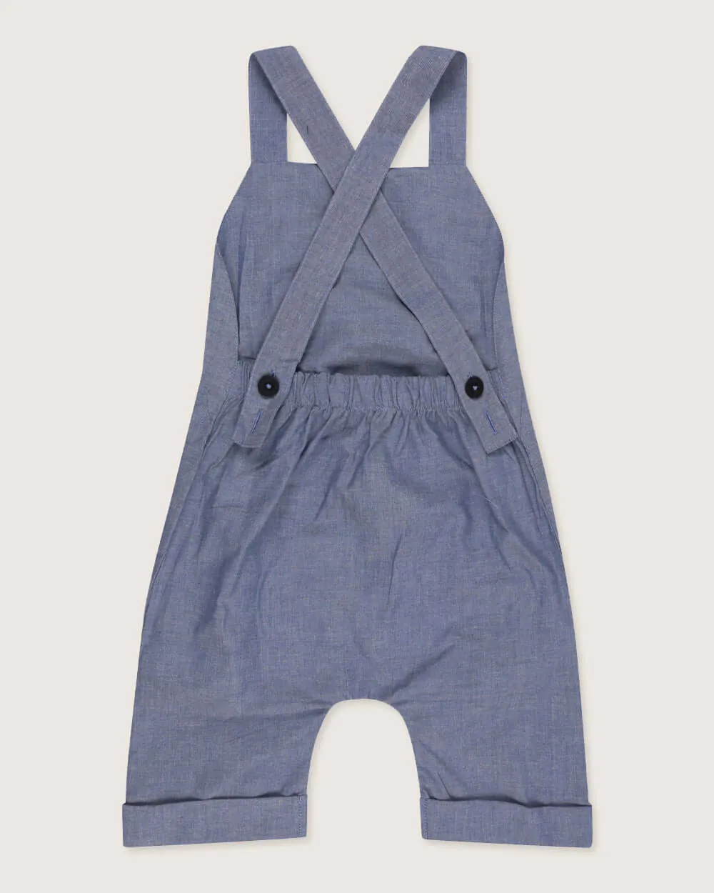 Blue Bear Face Print Playsuit