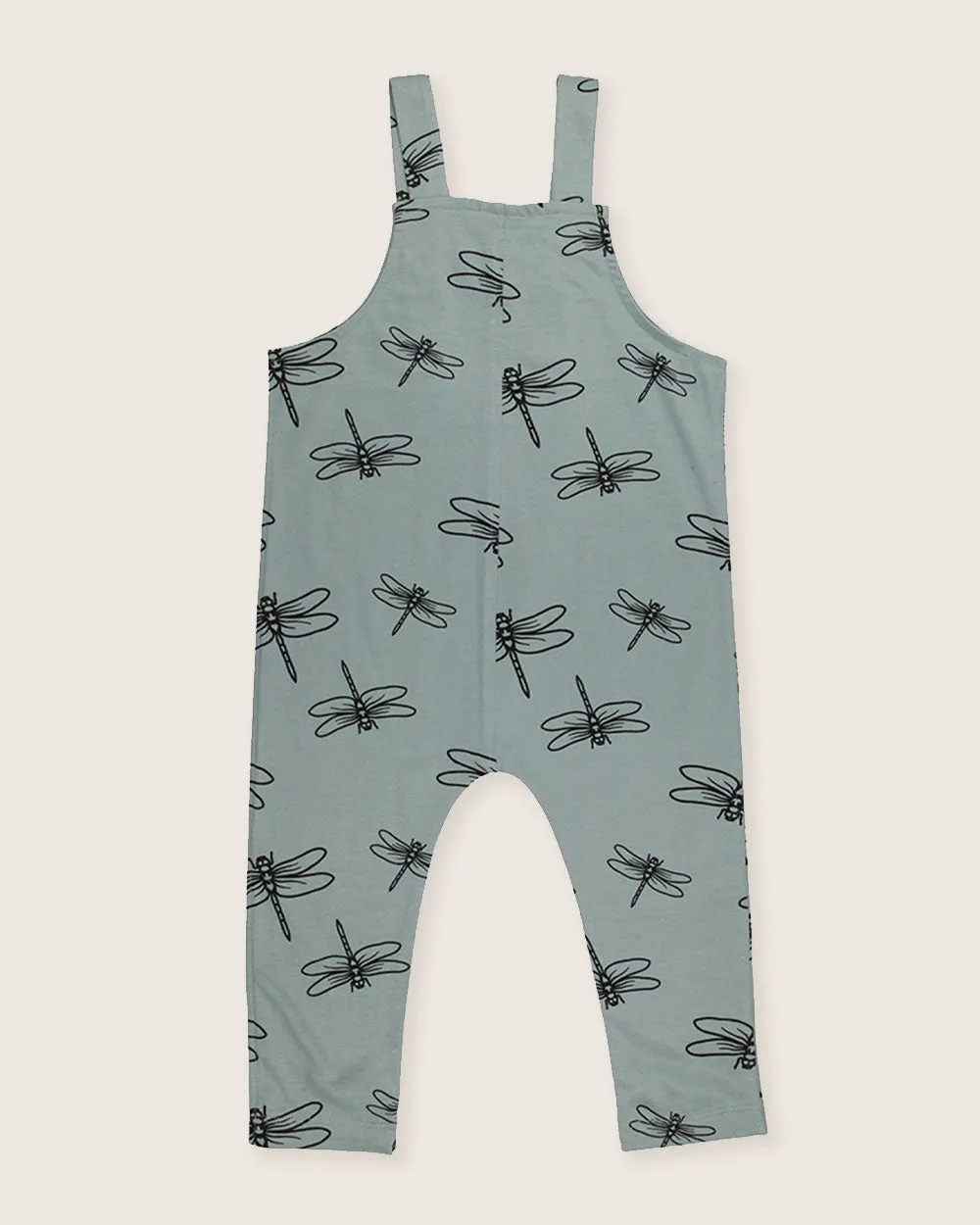 Blue Damselfly Print Dungarees