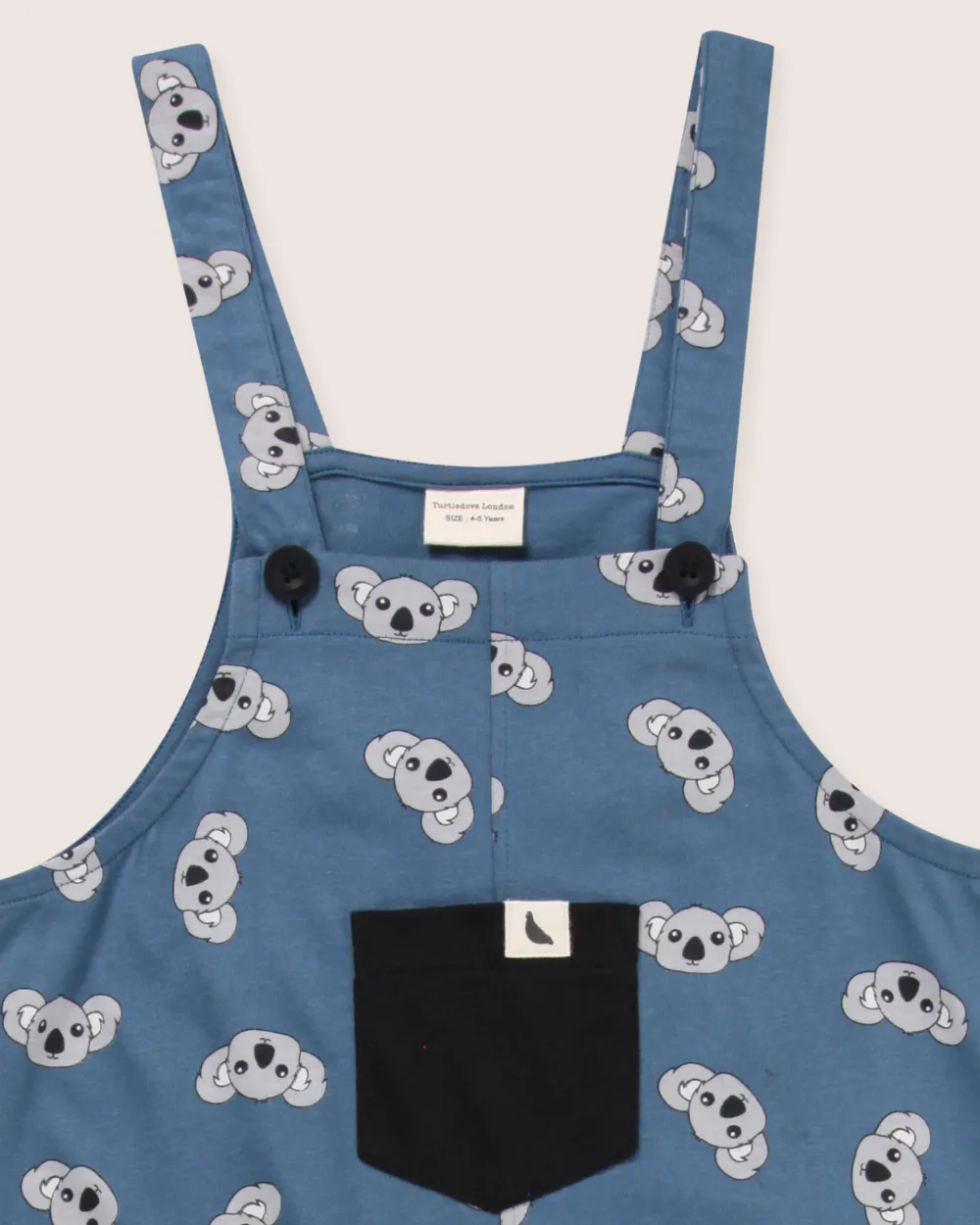 Blue Koala Print Dungarees