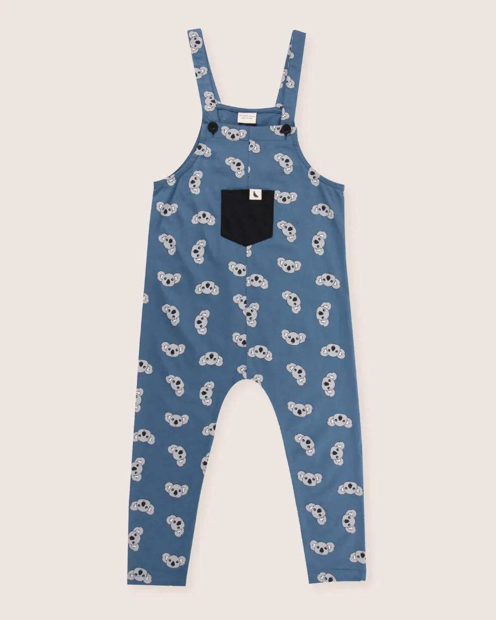 Blue Koala Print Dungarees