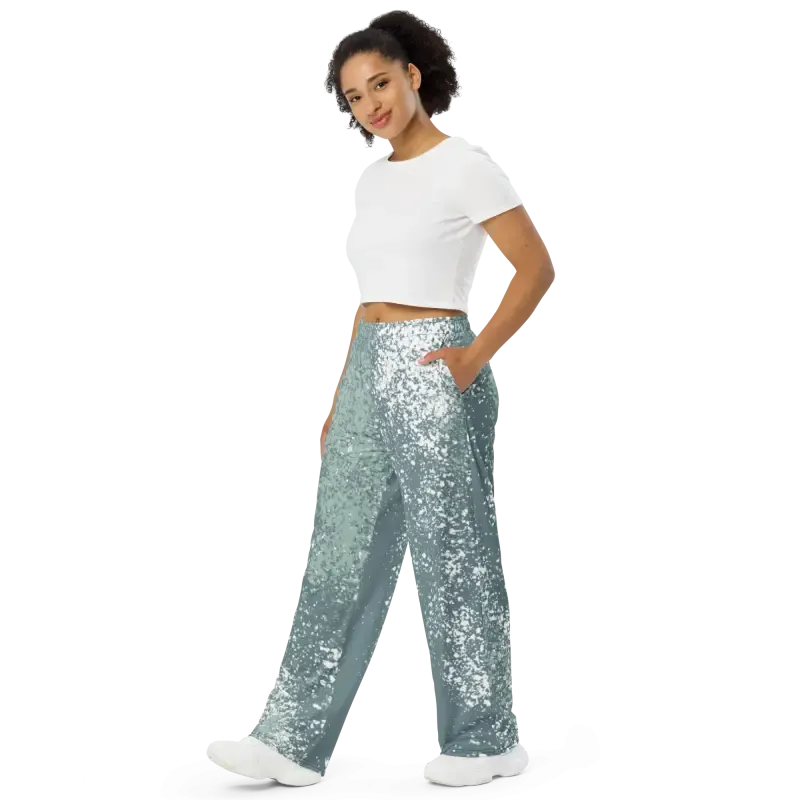 Bold Abstract Wide Leg Pants for Sustainable Style