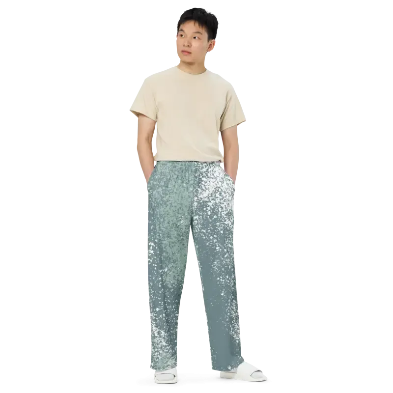 Bold Abstract Wide Leg Pants for Sustainable Style