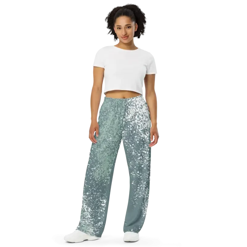 Bold Abstract Wide Leg Pants for Sustainable Style