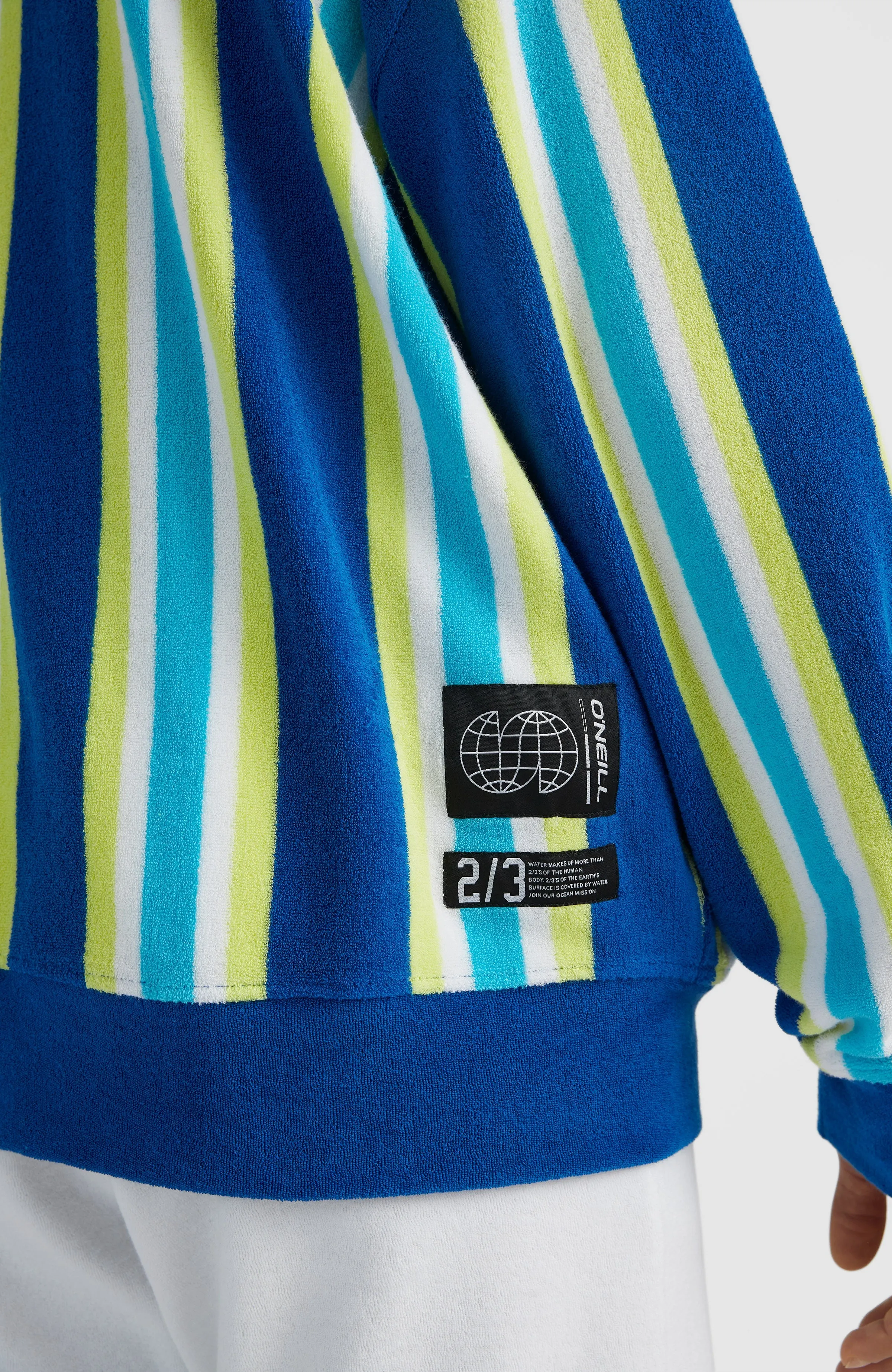Brights Terry Kapuzenpullover | Blue Towel Stripe