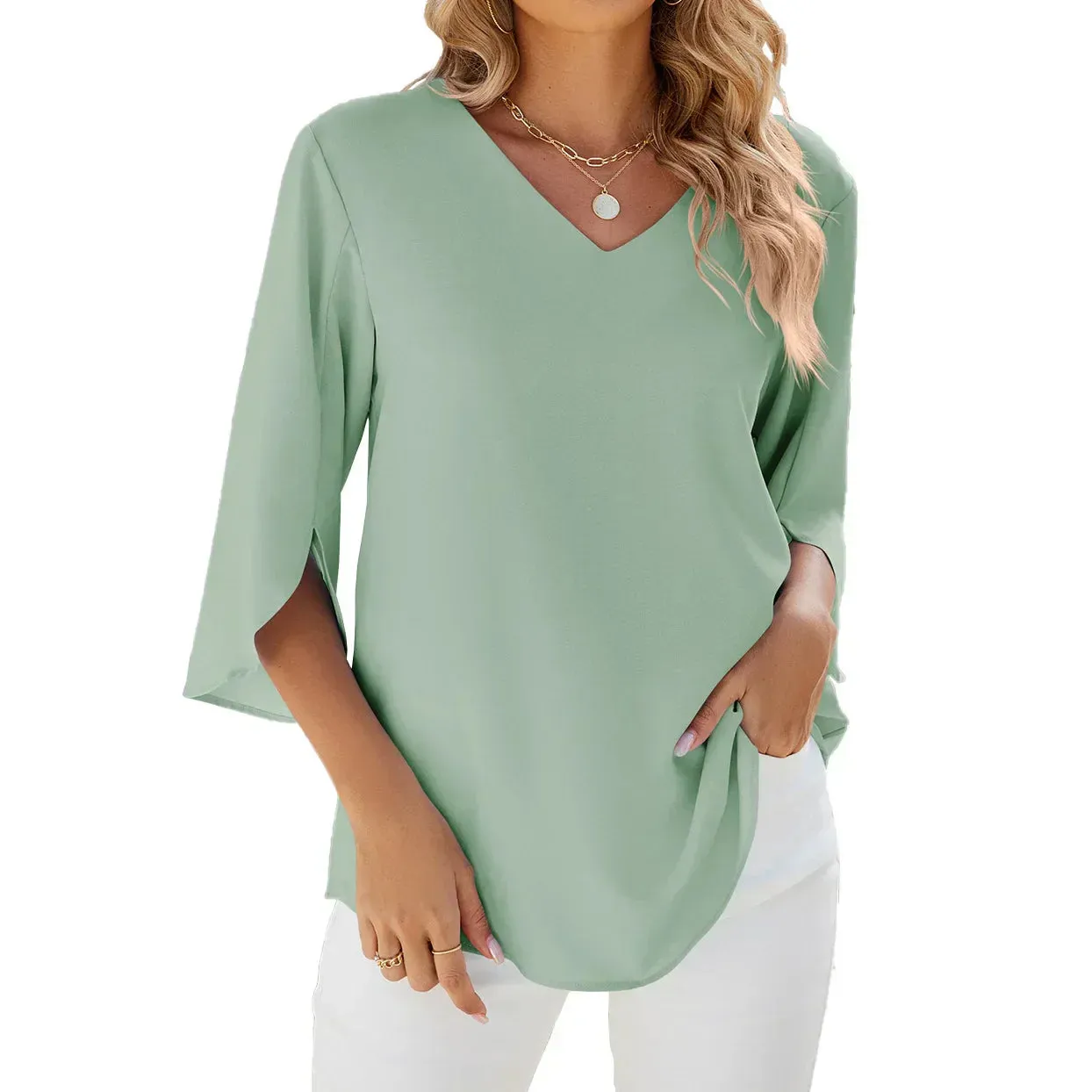 Brough® | Airy V-Neck Blouse