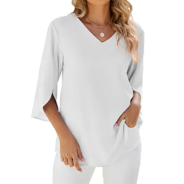Brough® | Airy V-Neck Blouse