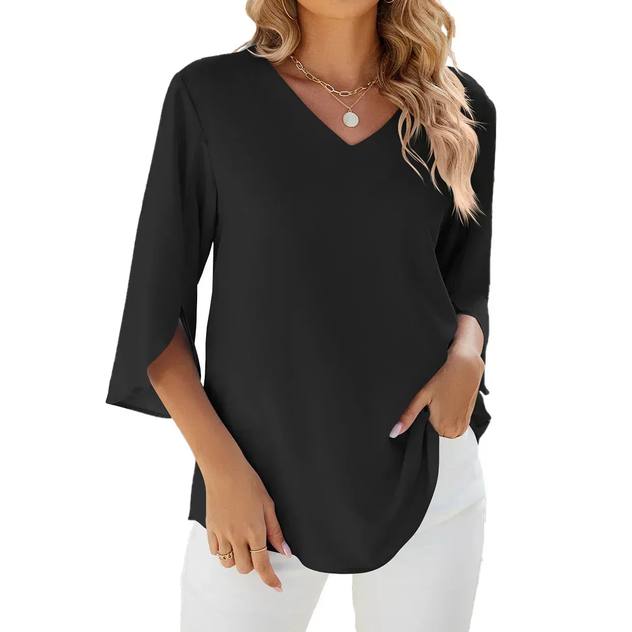 Brough® | Airy V-Neck Blouse