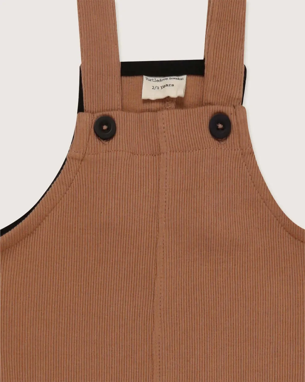 Brown Bear Face Print Dungarees
