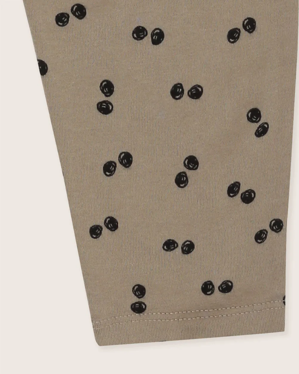 Brown Peapod Print Dungarees