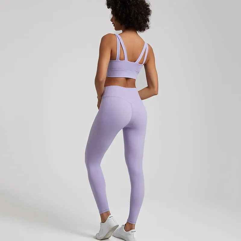 Buttery Soft 2-Piece Yoga Set for Women - Sports Bra and High Waist Leggings