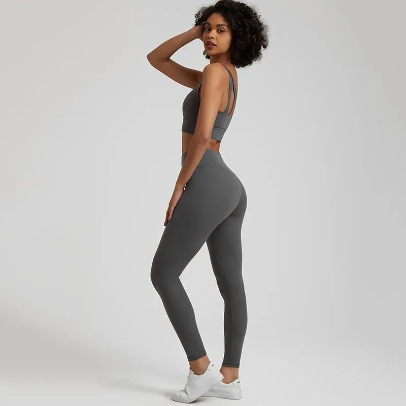 Buttery Soft 2-Piece Yoga Set for Women - Sports Bra and High Waist Leggings