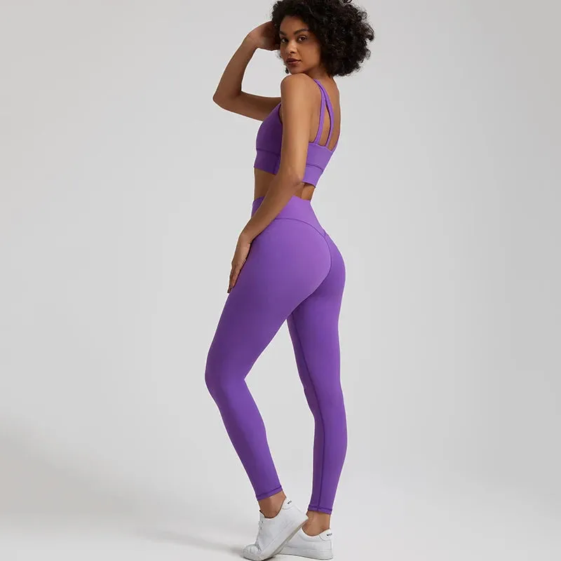 Buttery Soft 2-Piece Yoga Set for Women - Sports Bra and High Waist Leggings