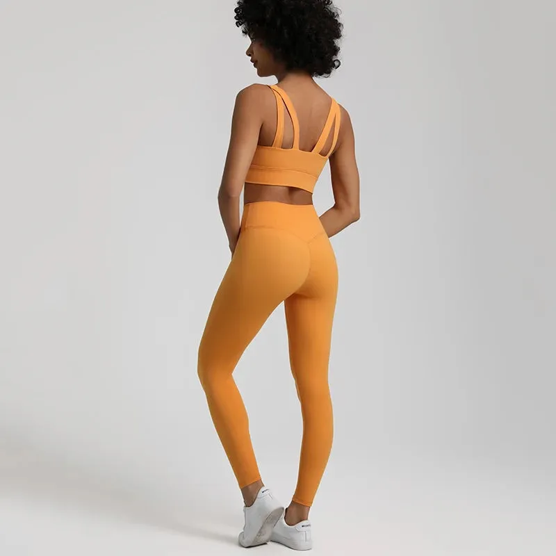 Buttery Soft 2-Piece Yoga Set for Women - Sports Bra and High Waist Leggings