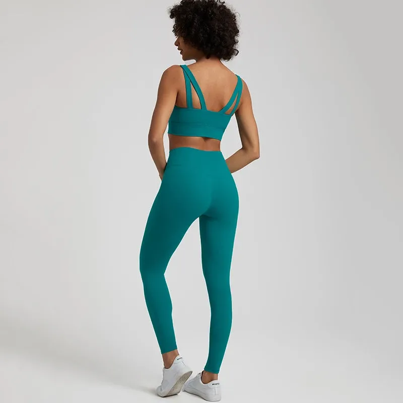 Buttery Soft 2-Piece Yoga Set for Women - Sports Bra and High Waist Leggings