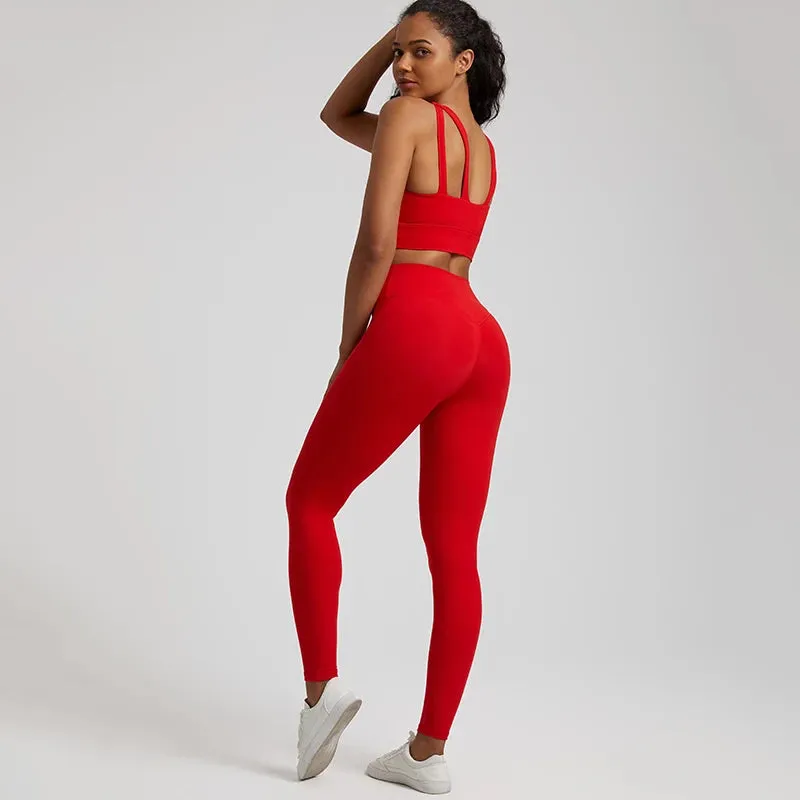 Buttery Soft 2-Piece Yoga Set for Women - Sports Bra and High Waist Leggings