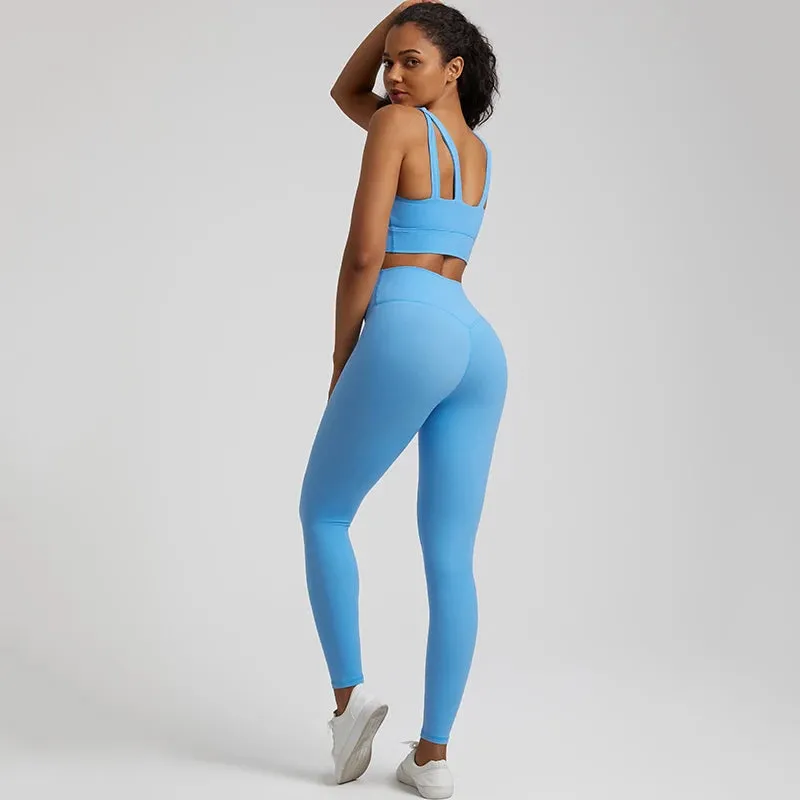 Buttery Soft 2-Piece Yoga Set for Women - Sports Bra and High Waist Leggings