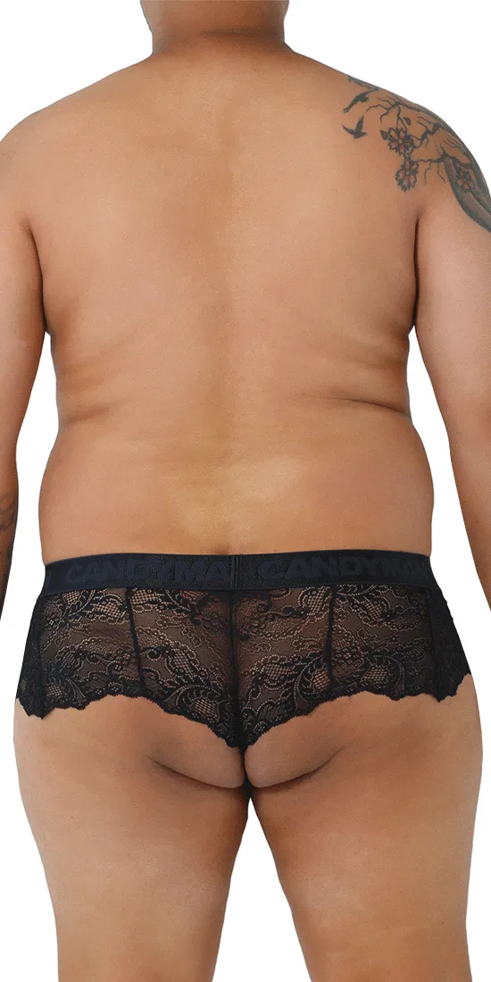 Candyman 99304x Lace Thongs Black